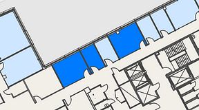 
							Planritning för Spaces Hyllie Vista, 3 privata rum, 45 m²
