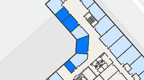 
							Planritning för FASTOFFICE Lunda, 4 privata rum, 60 m²