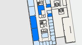 
							Planritning för Spaces Nordenskiöldsgatan, 5 privata rum, 140 m²