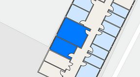 
							Planritning för Quick Office Älvsjö, 2 privata rum, 49 m²