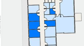 
							Planritning för Helio Frösundavik, 5 privata rum, 45 m²