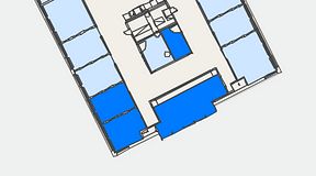 
							Planritning för Convendum Västra Järnvägsgatan 3, 4 privata rum, 47 m²
