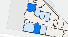 Planritning för Kontorshotell Triangeln, 2 privata rum, 25 m²