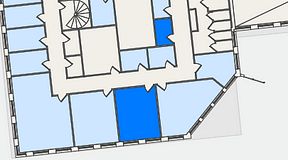 
							Planritning för QuickOffice Kista, 2 privata rum, 29 m²