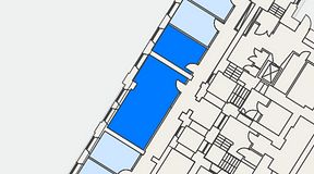 
							Planritning för iOffice Sjöbefälsskolan, 2 privata rum, 50 m²