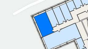 Planritning för Spaces Lindholmen, 1 privata rum, 37 m²