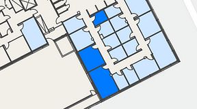 
							Planritning för Spaces Hyllie Vista, 3 privata rum, 51 m²