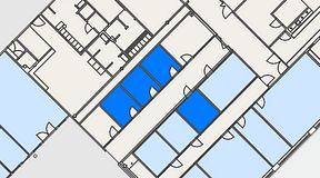
							Planritning för FirstOffice Hemvärnsgatan 9, 4 privata rum, 33 m²