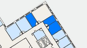 
							Planritning för Regus Kistagången 20b, 3 privata rum, 37 m²