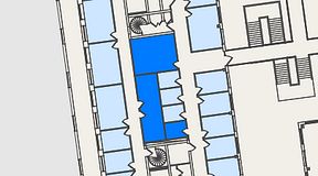 
							Planritning för Spaces Nordenskiöldsgatan, 3 privata rum, 46 m²