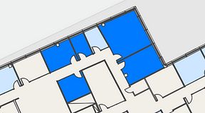 
							Planritning för Spaces Hyllie Vista, 5 privata rum, 99 m²