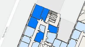 
							Planritning för Regus Östermalmstorg, 5 privata rum, 79 m²