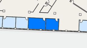 
							Planritning för CoW Arenastaden, 2 privata rum, 39 m²