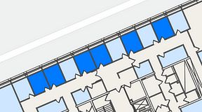 Planritning för Spaces Lindholmen, 4 privata rum, 50 m²