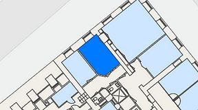 
							Planritning för Spaces Gamla Stan, 1 privata rum, 18 m²