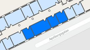 
							Planritning för iOffice Olof Palmes Gata 11, 4 privata rum, 54 m²
