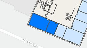 
							Planritning för FASTOFFICE Nytorpsvägen 34, 2 privata rum, 34 m²