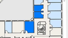 
							Planritning för Convendum Stampgatan 14, 3 privata rum, 36 m²