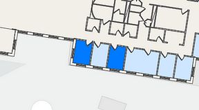 
							Planritning för Regus Alvik, 2 privata rum, 20 m²