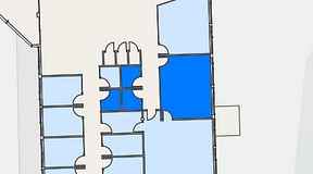 
							Planritning för Helio Frösundavik, 4 privata rum, 43 m²