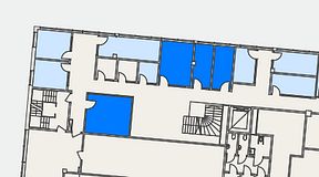 
							Planritning för Spaces Helsingborg Väla, 4 privata rum, 55 m²