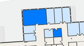 
							Planritning för FirstOffice Säveån, 2 privata rum, 62 m²