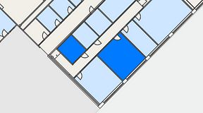 Planritning för FirstOffice Hemvärnsgatan 9, 2 privata rum, 36 m²