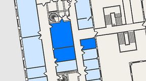 
							Planritning för Spaces Nordenskiöldsgatan, 3 privata rum, 56 m²