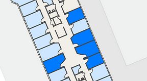 
							Planritning för Regus Helsingborg Södergatan, 5 privata rum, 63 m²