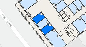 
							Planritning för Convendum Avenyn, 2 privata rum, 20 m²