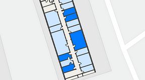 
							Planritning för FASTOFFICE Linta Gårdsväg, 5 privata rum, 80 m²