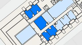 
							Planritning för Spaces Gamla Stan, 5 privata rum, 64 m²