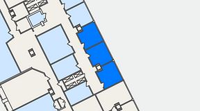 
							Planritning för The Works Västra Järnvägsgatan, 3 privata rum, 53 m²