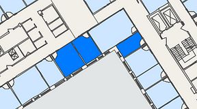 
							Planritning för Regus Kistagången 20b, 3 privata rum, 37 m²