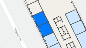 
							Planritning för Convendum Vegagatan 14, 2 privata rum, 24 m²