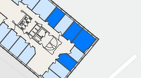 
							Planritning för FASTOFFICE Lidingö Torsvik, 4 privata rum, 47 m²