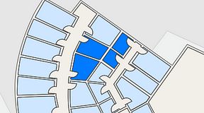 Planritning för Quick Office Bromma Blocks, 4 privata rum, 27 m²