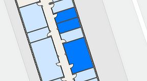 
							Planritning för FASTOFFICE Linta Gårdsväg, 3 privata rum, 60 m²