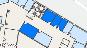 
							Planritning för Spaces Göteborg Gamlestan, 4 privata rum, 59 m²