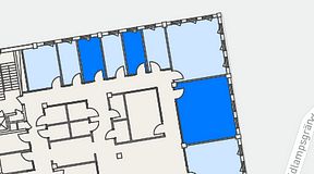 
							Planritning för CoW Hammarby Sjöstad, 3 privata rum, 49 m²