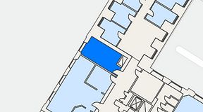 Planritning för iOffice Sjöbefälsskolan, 1 privata rum, 19 m²