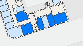 
							Planritning för Regus Adelgatan 21, 5 privata rum, 71 m²