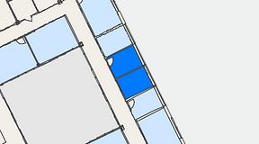 Planritning för FirstOffice Gustav III:s Boulevard 42, 2 privata rum, 18 m²