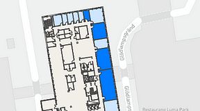 
							Planritning för CoW Hammarby Sjöstad, 4 privata rum, 115 m²