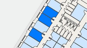 
							Planritning för Convendum Sundbyberg, 3 privata rum, 45 m²