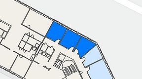 Planritning för DG97 Drottninggatan 97, 3 privata rum, 35 m²