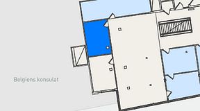 
							Planritning för Mindpark Järntorget, 2 privata rum, 40 m²