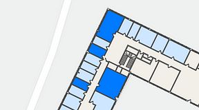 
							Planritning för Quick Office Älvsjö, 4 privata rum, 93 m²