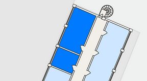 
							Planritning för Maxoffice Nynäshamn, 2 privata rum, 45 m²