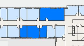 
							Planritning för FirstOffice Arenavägen 33, 4 privata rum, 79 m²